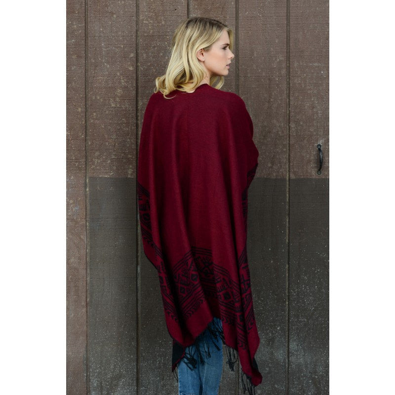 Red and Black Blanket Scarf - Bean Concept - Etsy