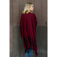 Red and Black Blanket Scarf - Bean Concept - Etsy
