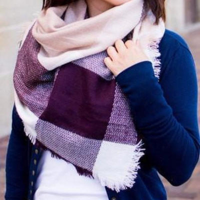 Plum Blanket Scarf - Bean Concept - Etsy