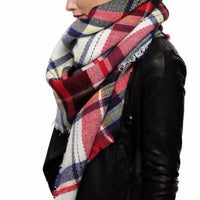 Oversize Plaid Blanket Scarf - Bean Concept - Etsy
