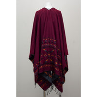 Burgundy Tribal Reversible Blanket Scarf - Bean Concept - Etsy