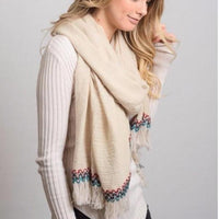 Ivory Fringe Scarf - Bean Concept - Etsy