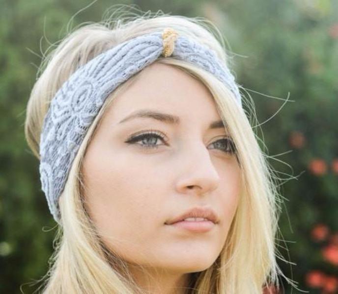 gray knot headband - Bean Concept - Etsy