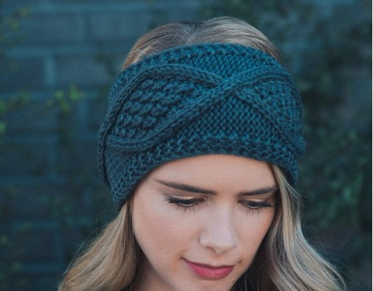 Brown Cable Knit Headband - Bean Concept - Etsy