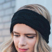 Black Cable Knit Ear Warmers - Bean Concept - Etsy