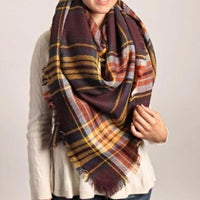 Black and White Plaid Blanket Scarf - Bean Concept - Etsy