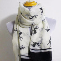 Navy Blue Reindeer Scarf - Bean Concept - Etsy