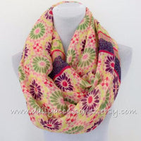 Bohemain Floral Infinity Scarf - Bean Concept - Etsy