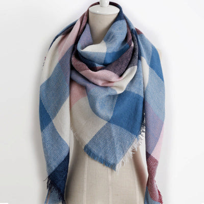 Plaid Blanket Scarf - Bean Concept - Etsy