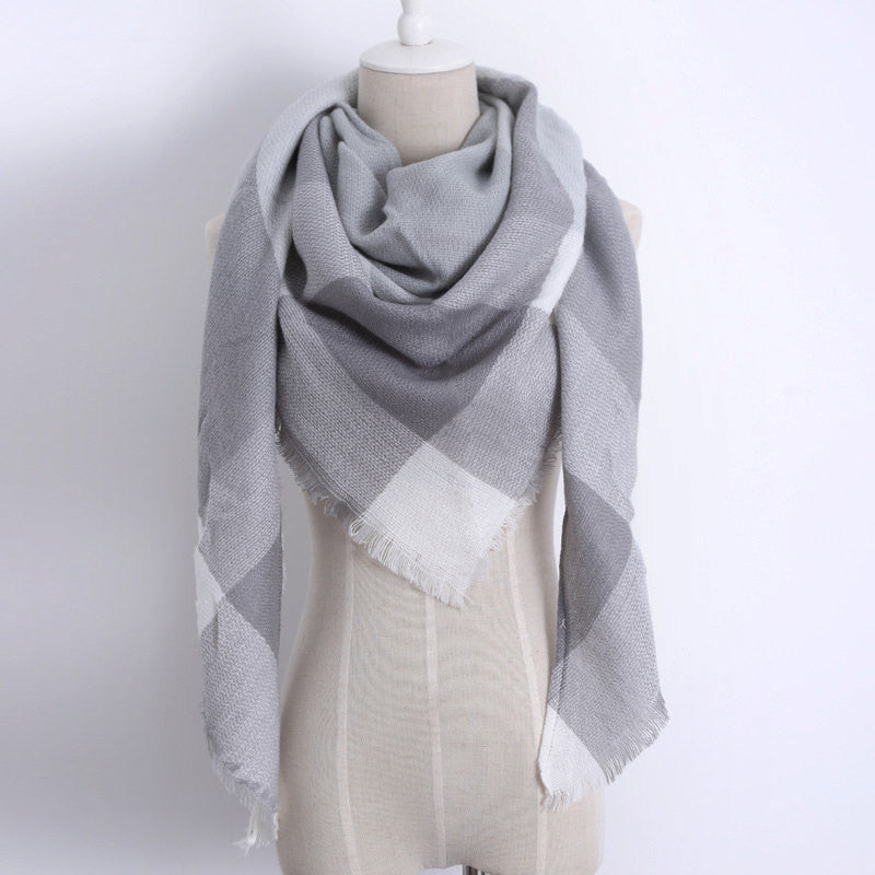 Plaid Blanket Scarf - Bean Concept - Etsy