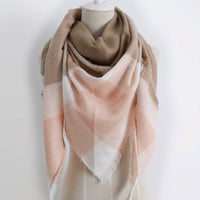 Beige blanket scarf - Bean Concept - Etsy