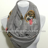 Khaki Bernese Mountain Dog Infinity Scarf - Bean Concept - Etsy
