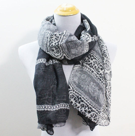Pink Paisley Pattern Scarf - Bean Concept - Etsy