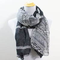 Pink Paisley Pattern Scarf - Bean Concept - Etsy