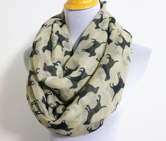 Gray Labrador Infinity Scarf - Bean Concept - Etsy
