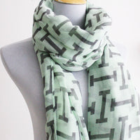 Mint Green Aztec Scarf - Bean Concept - Etsy