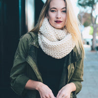 Black Knit Infinity Scarf - Bean Concept - Etsy