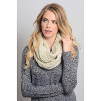 Beige Herringbone Knit Infinity Scarf - Bean Concept - Etsy