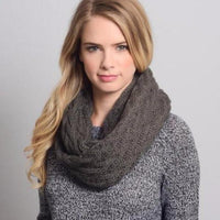 Beige Herringbone Knit Infinity Scarf - Bean Concept - Etsy