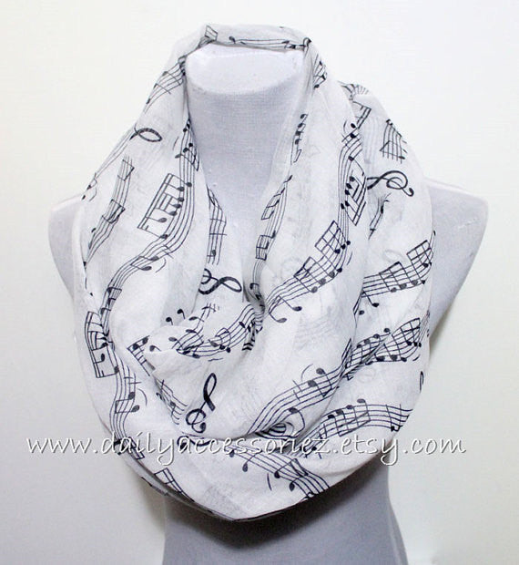 Music Note Scarf - Bean Concept - Etsy