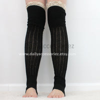 black womens leg warmers - Bean Concept - Etsy