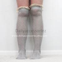 mint lace womens leg warmers - Bean Concept - Etsy