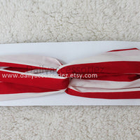 red and white striped workout headband - Bean Concept - Etsy