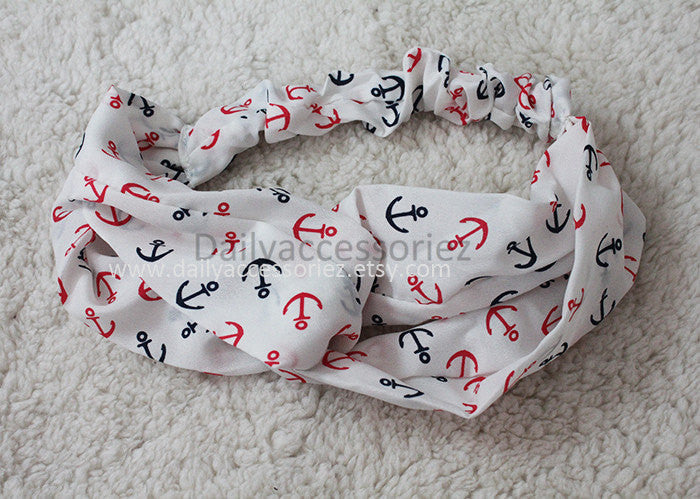 anchor workout headband - Bean Concept - Etsy