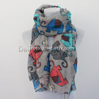 Gray Elephant Infinity Scarf - Bean Concept - Etsy