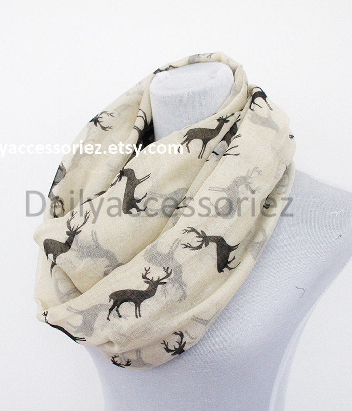 Beige Deer Scarf - Bean Concept - Etsy