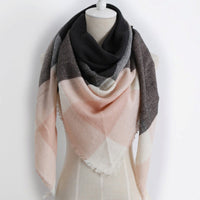 Plaid Blanket Scarf - Bean Concept - Etsy