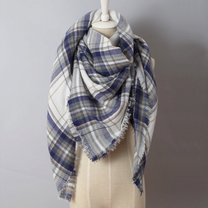 Plaid Blanket Scarf - Bean Concept - Etsy