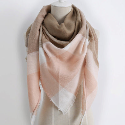 Plaid Blanket Scarf - Bean Concept - Etsy