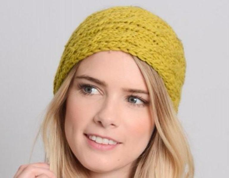 Yellow Knitted Headband - Bean Concept - Etsy