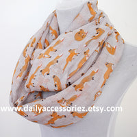 Gray Fox Infinity Scarf - Bean Concept - Etsy