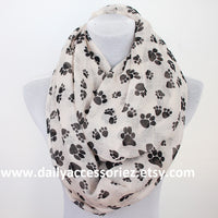 Dog Paws Infinity Scarf - Bean Concept - Etsy