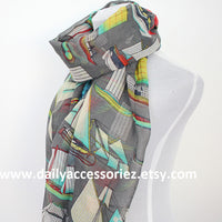 Gray Sailing Boat Infinity Scarf - Bean Concept - Etsy