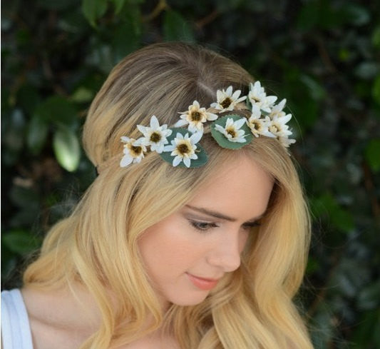 pink flower headpiece - Bean Concept - Etsy
