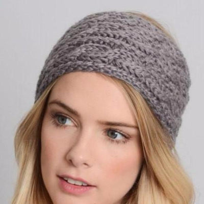 Gray Knitted Headband - Bean Concept - Etsy