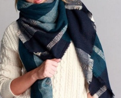 Green Blanket Scarf - Bean Concept - Etsy