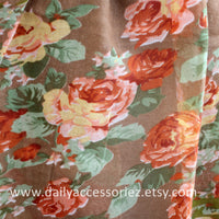 Brown Rose Infinity Scarf - Bean Concept - Etsy