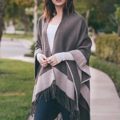 Taupe Blanket Scarf - Bean Concept - Etsy