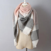Burgundy Red Plaid Blanket Scarf - Bean Concept - Etsy