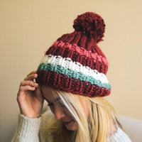 Red Pom Pom Ball Beanie - Bean Concept - Etsy
