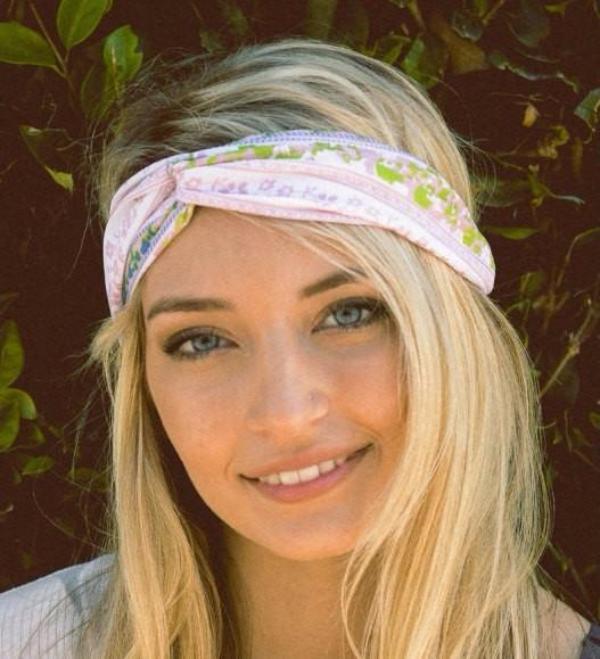 Aztec floral print headband - Bean Concept - Etsy