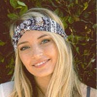 Aztec floral print headband - Bean Concept - Etsy