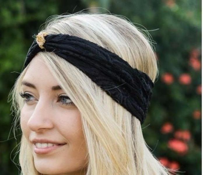 Black gold knot headband - Bean Concept - Etsy