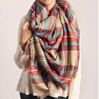 Black and White Plaid Blanket Scarf - Bean Concept - Etsy