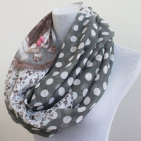 Pug Scarf with Lace Print and Polka Dot - Bean Concept - Etsy