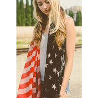 Vintage American Flag Infinity Scarf - Bean Concept - Etsy